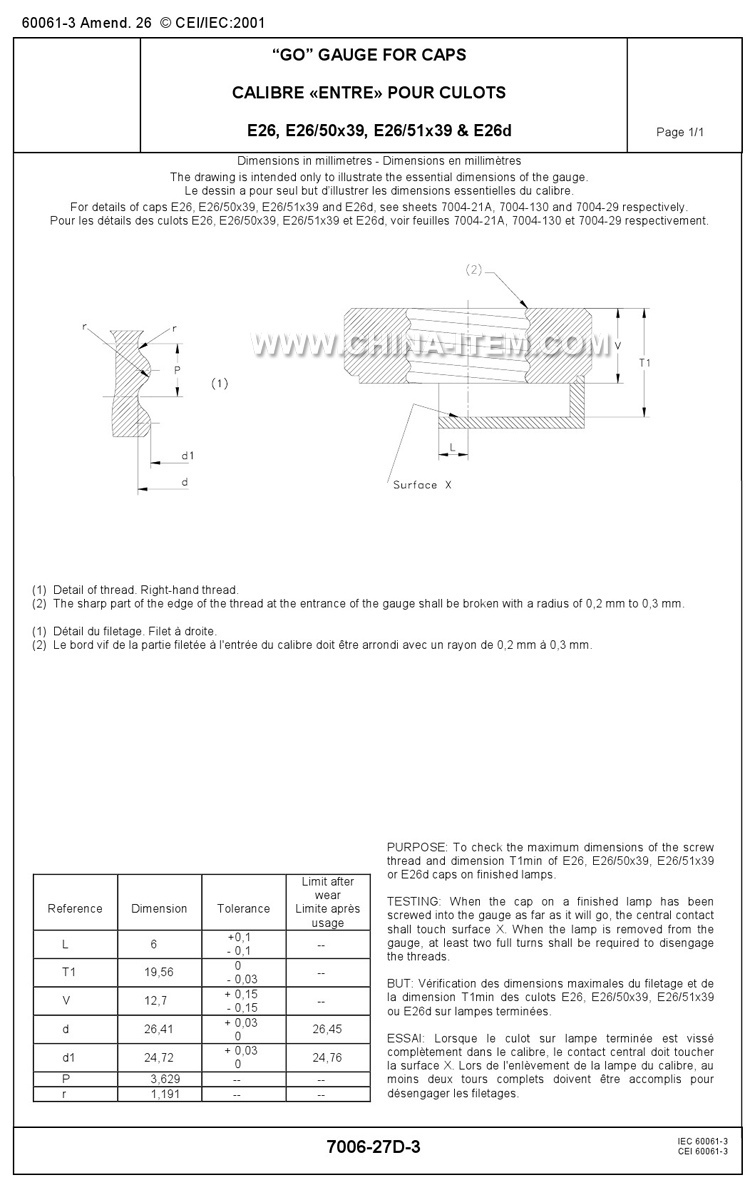 e26 go gauge